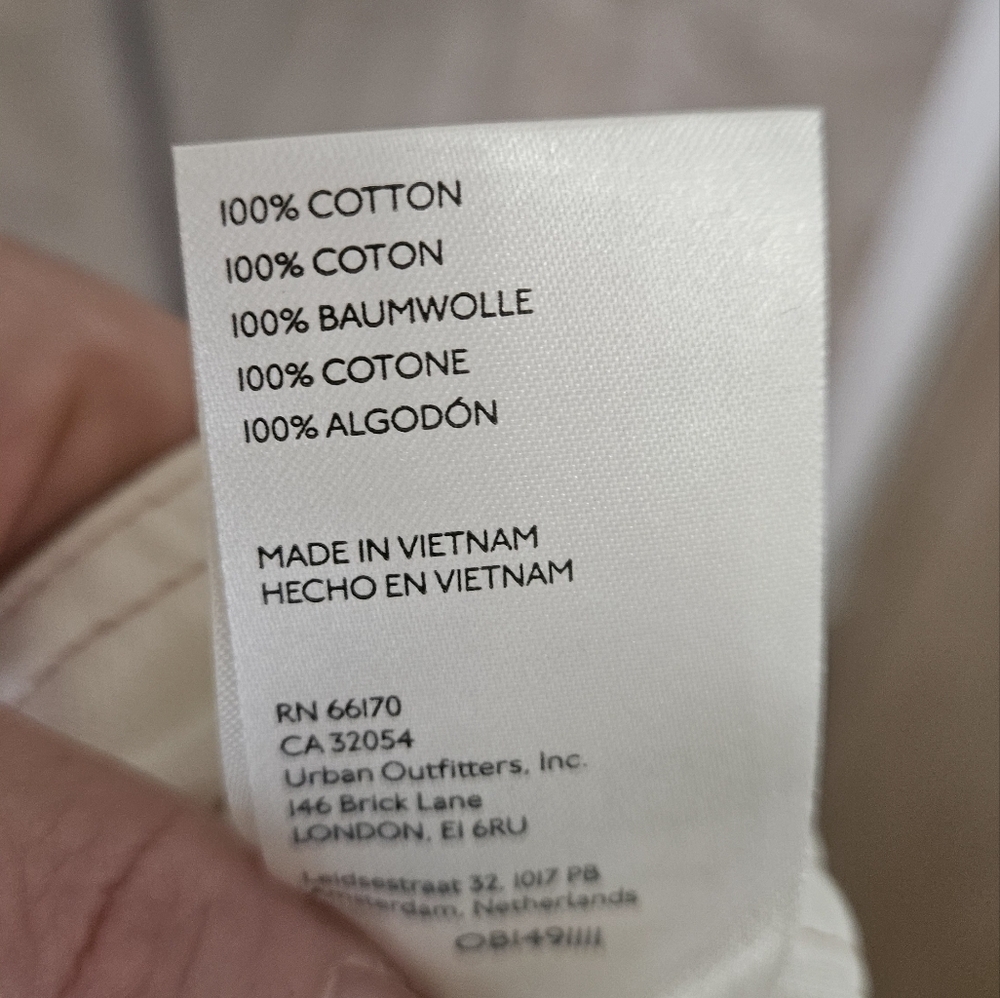NWT Anthropologie Pilcro Cotton Midi Dress XS Ivory Utility Pinafore Dress. - Picture 8 of 15